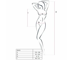 Passion Woman Passion BS035 Bodystocking Baltas - Elegant Fishnet, One Size