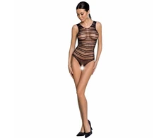 Passion Woman Passion BS086 Juodas Bodystocking - Lace Mesh Design, One Size