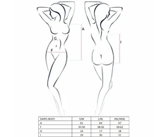 Passion Woman Teddies Passion Daryl Teddy Juodas L/XL - Elegant Lace Bodysuit for Women