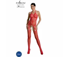 Passion Woman Bodystockings PASSION ECO BS002 Raudona Bodystocking - Recycled Materials, One Size