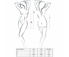 Passion Woman Sets Passion Hellen Woman Dress &amp; Thong Set Juodas S/M - Elegant Lingerie Duo