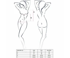 Passion Woman Sets Passion Imagine Set S/M - Elegant Juodas Lingerie Duo