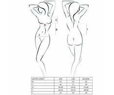 Passion Woman Corsets Passion Katriss Corset Juodas L/XL - Elegant Lingerie Set with Thong