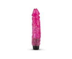 Pink Rožinė Dream Toys Jelly Supreme Rožinė Glitter Vibrating Intimate Device 22cm