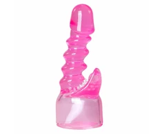 Pink Rožinė Easytoys Spiral Wand Attachment Rožinė - Flexible Silicone Priedas