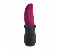 Pink Rožinė Evolved Tongue Teaser Silicone Vibrating Device Atsparus vandeniui USB Rožinė