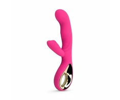 Pink Rožinė FeelzToys Tarzan Dual-Action Silicone Vibrator Rožinė USB Rechargeable