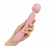 Pink Rožinė Good Vibes Only Simi Dual-Ended Wand Massager Rožinė Silicone IPX7
