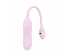 Pink Rožinė Good Vibes Only Siva Rožinė Mini Vibrating Device Ribbed Silicone 10 Modes
