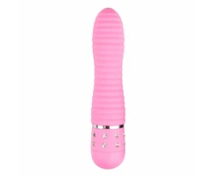 Pink Rožinė Love Diamond Rožinė Intimate Massager - Textured Multi-Speed Model