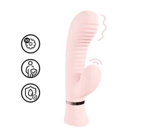 Loveline By Shots Rožinė Loveline Mystique Paris Collection Ribbed Dual-Action Massager Rožinė