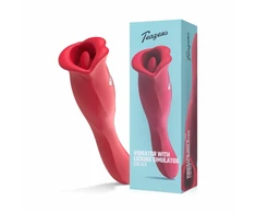Pink Rožinė Teazers Dual-Action Intimate Device with Licking Function, Rožinė