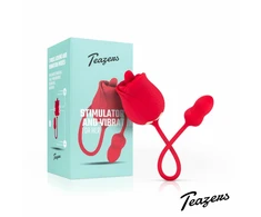 Pink Rožinė Teazers Rose Duo Rechargeable Intimate Device with Dual Motors Rožinė