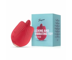 Pink Rožinė Teazers Rose Intimate Device with Licking Motion &amp; Vibrating System Rožinė