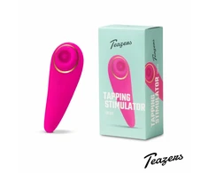 Pink Rožinė Teazers Tapping Intimate Stimulator, 6 Modes, Atsparus vandeniui, USB, 24mm, Rožinė