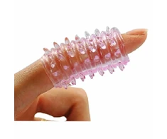 Pink Rožinė You2Toys Finger Sleeve Rožinė TPR Non-Vibrating Flexible Cover