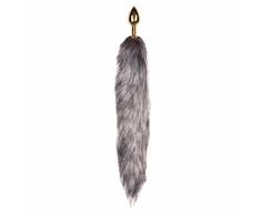 Easytoys Pipedream Fox Tail Aluminum Model - Intimate Stainless Attachment, Sidabrinis/Gray