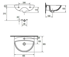 Praustuvas Cersanit MITO Raudonas 50