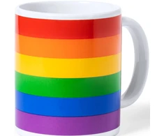 PRIDE Ceramic Mug with Rainbow Flag Design in Kraft Gift Box