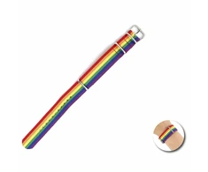 Pride Rainbow Flag Silicone Bracelet Adjustable - Multicolor Design
