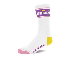 Prowler Raudonas Queen Socks Baltas/Violetinė Comfortable Cotton Unisex