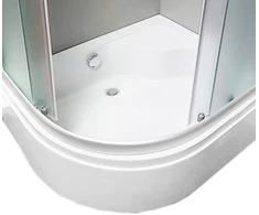 Pusiau gilus dušo padas 100x80 dešininis