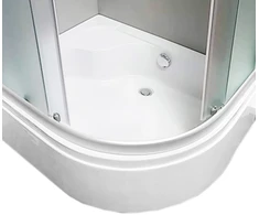 Pusiau gilus dušo padas 100x80 kairinis