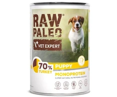 Vetexpert Drėgnas Šunų Maistas - RAW PALEO Monoproteininė Kalakutiena - 400g