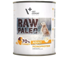 Vetexpert Drėgnas Šunų Maistas - RAW PALEO Monoproteinas Kalakutiena 800g Be Grūdų