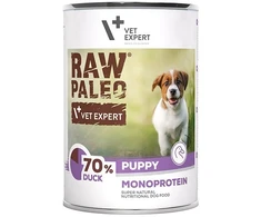 Vetexpert Drėgnas Šunų Maistas - RAW PALEO Šuniukams Monoproteininis Antiena 400g Be Grūdų