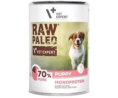 Vetexpert Drėgnas Šunų Maistas - RAW PALEO Puppy Monoprotein Pork 400g