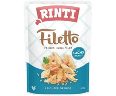 FINNERN GmbH end Co. KG Rinti Filetto šunų konservai su vištiena ir lašiša 100 g, maišelyje