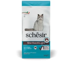 Agras Pet Foods Sausas Kačių Maistas - SCHESIR Adult Sterilized &amp; Light, Turtingas Žuvimi 10kg