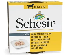 Agras Pet Foods Drėgnas Šunų Maistas - Schesir Želė Su Vištiena Ir Kumpiu