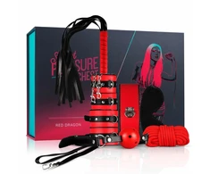 Secret Pleasure Chest Raudona Dragon 8-Piece Adjustable Bondage Kit