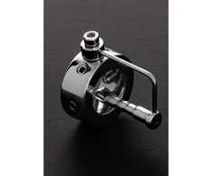 Steel By Shots Shots Spike Steel Glans Ring with Plug 25mm - Adjustable Spiked Design