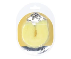 Ouch By Shots Shots Toys Soft Fluffy Handcuffs Geltona - Secure Locking System, Adjustable