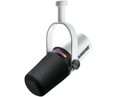 Shure MV7+-W - mikrofonas su XLR/USB-C jungtimi, baltos spalvos