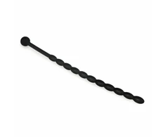 Sinner Gear Silicone Intimate Dilator - Juodas, Flexible Ribbed Design