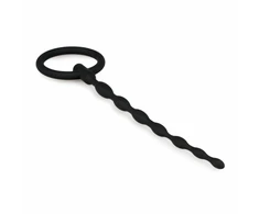 Sinner Gear Silicone Urethral Sound with Pull Ring - Flexible Wavy Design
