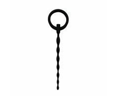 Sinner Gear Silicone Urethral Sound with Pull Ring - Flexible Wavy Design