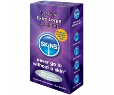 SKINS Extra Large Condoms 12-Pack | Enhanced Comfort 57mm x 205mm