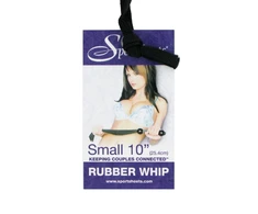 Sex&amp;Mischief Sportsheets S&amp;M Rubber Whip Small Juodas 25 cm - Flexible Handle