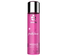 Swede Fruity Love Massage Oil Rožinė Raspberry &amp; Rhubarb 120ml Warming Effect