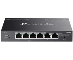 TP-Link Omada ES206GP tinklo komutatorius, valdomas gigabito eternetas (10/100/1000), maitinimas per eternetą (PoE), Juodas