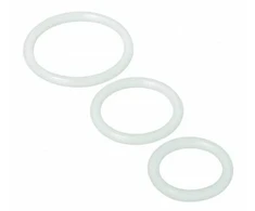 Trinity Vibes Silicone Comfort Rings Set, Clear, 3 Sizes