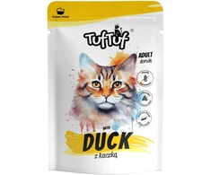 TufTuf Kačių Maistas - TUF TUF Anties Skonio Drėgnas Maistas 300g Be Glitimo