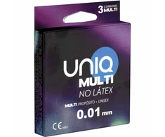 Uniq MULTI AT-10 Ultra-Thin Non-Latex Transparent Condoms 3-Pack