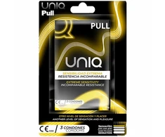 Uniq Pull Latex-Free Intimate Barrier with Strips 3-Pack, Transparent