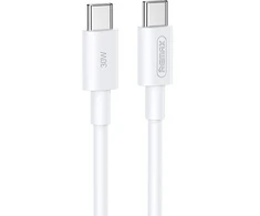 USB kabelis Remax RC-C021 USB-C to USB-C 30W 1.0m baltas